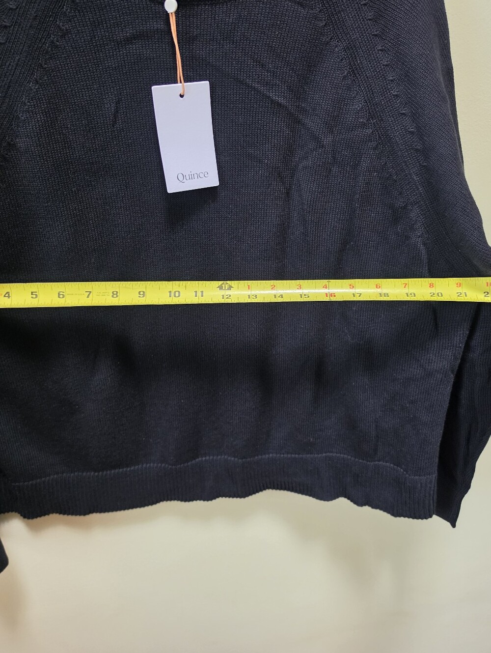 Quince NEW Organic Cotton Mock Neck XL Sweater Oversized Pullover Black Minimal - Picture 13 of 14